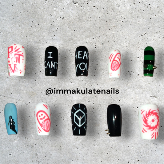 Pierce The Veil inspired nails