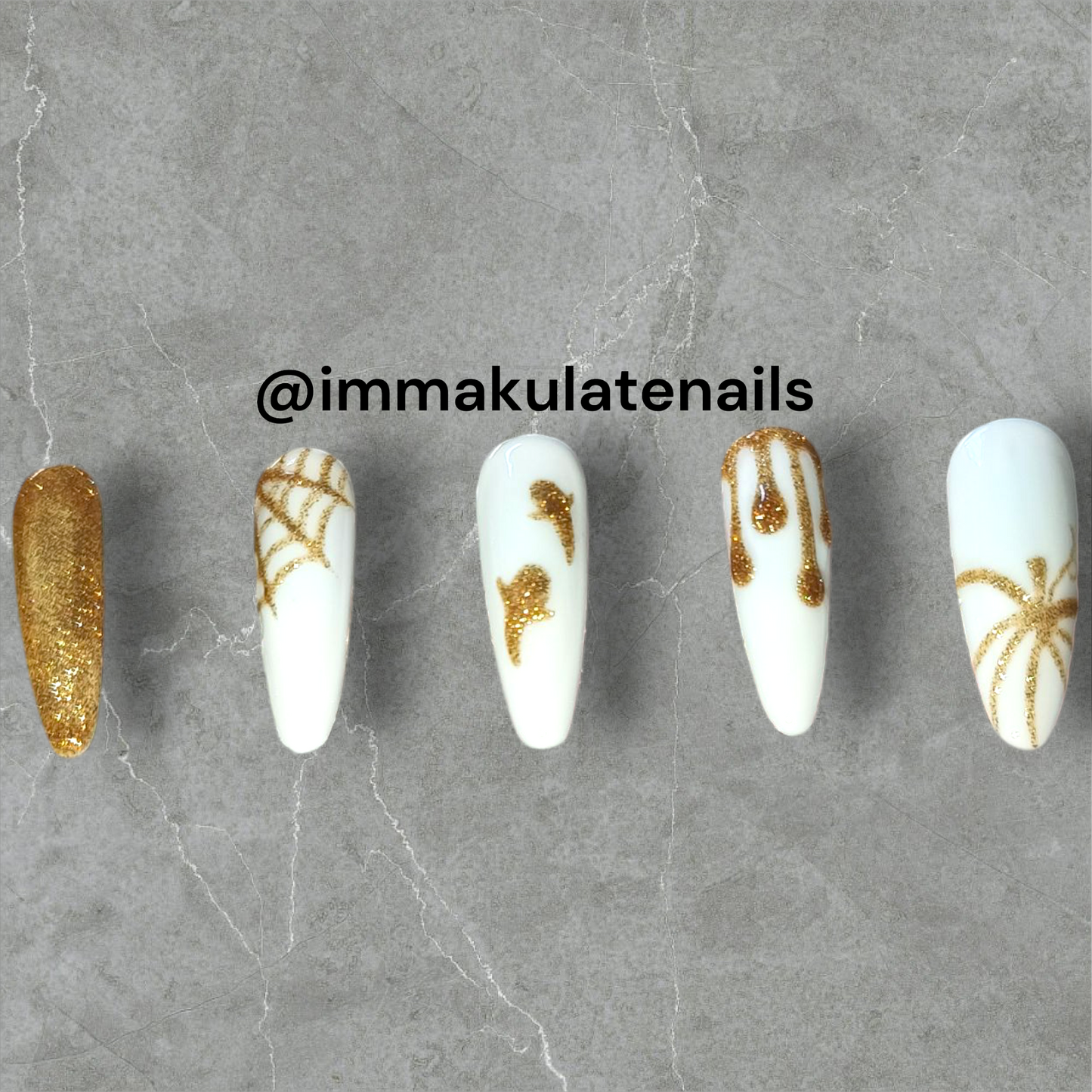 simple two color halloween nails