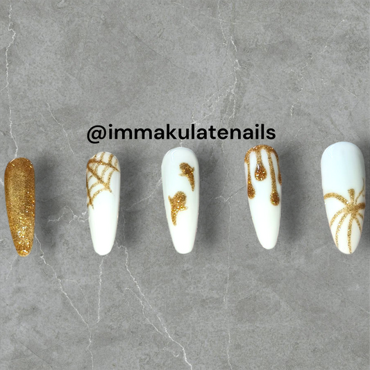 simple two color halloween nails