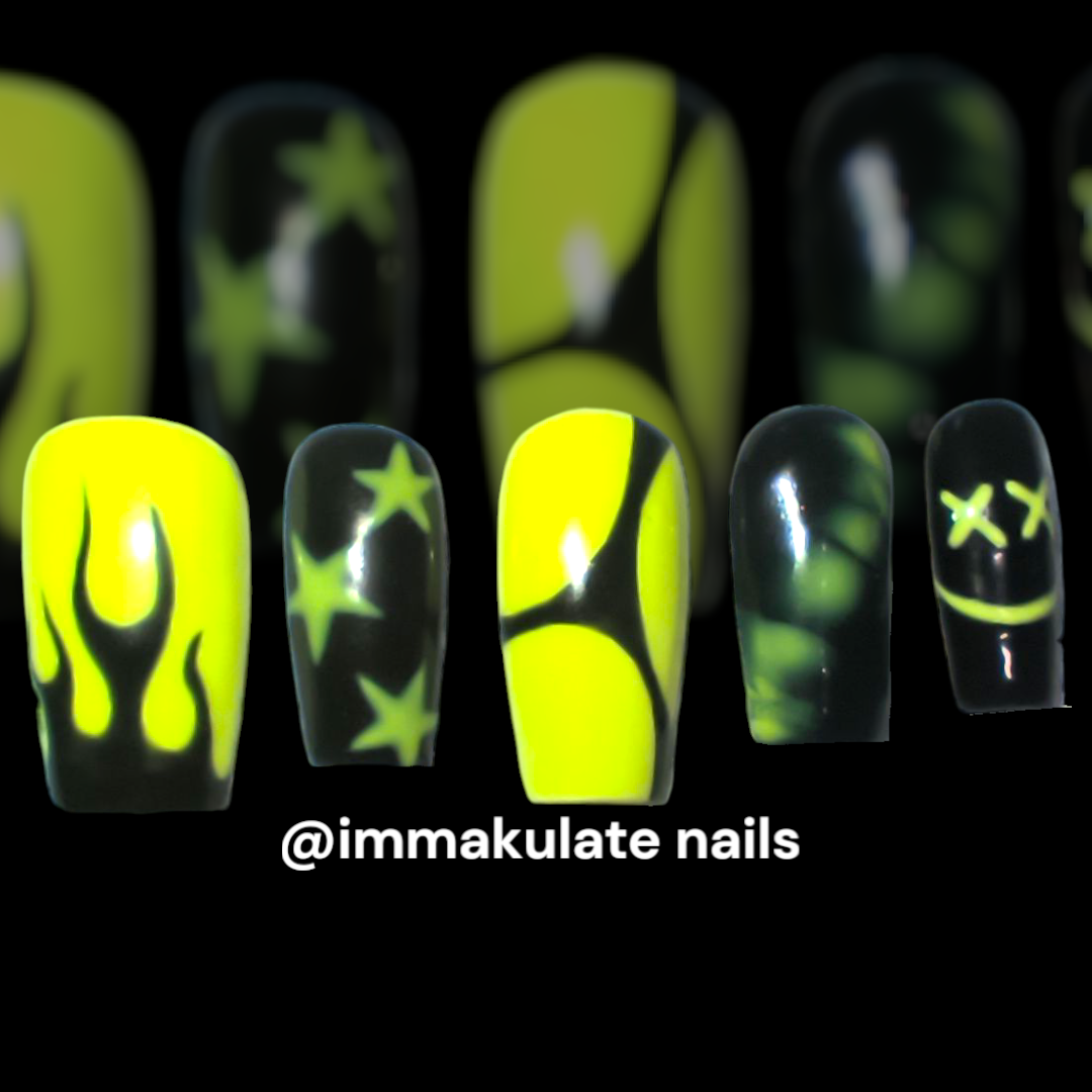 funky abstract nails